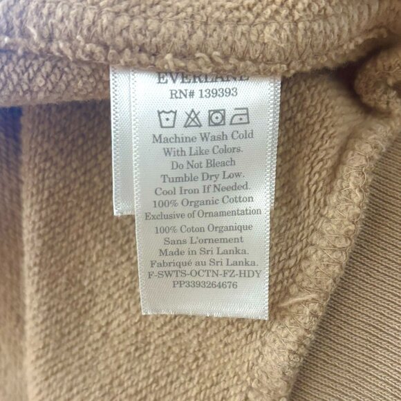 Everlane Track Organic Cotton Hoodie, Burnt Sugar, Size XS - Picture 6 of 6